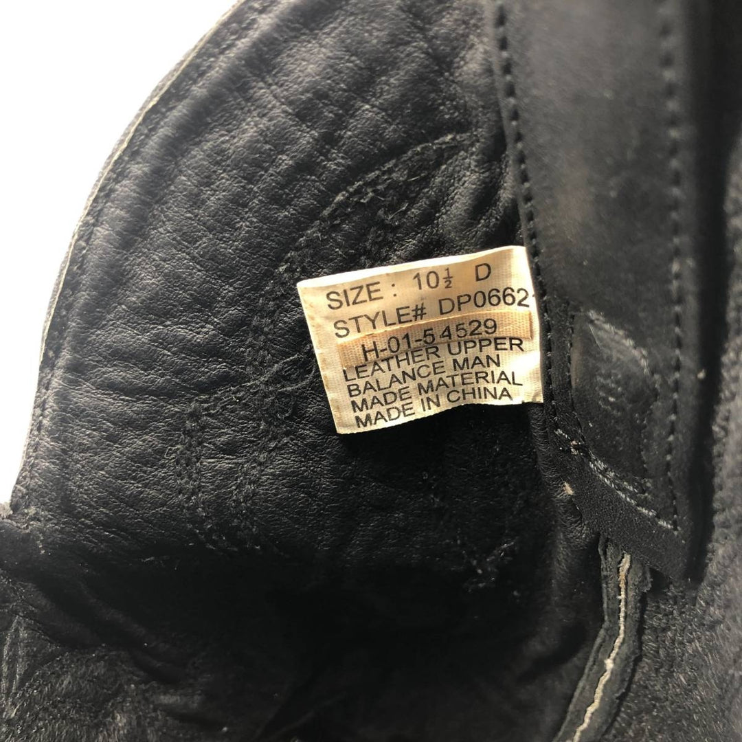 Danpost platform western boots, size 10 1/2 D Men's 28.5cm genuine leather black type Vintage Second Hand