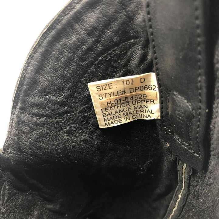 Danpost platform western boots, size 10 1/2 D Men's 28.5cm genuine leather black type Vintage Second Hand