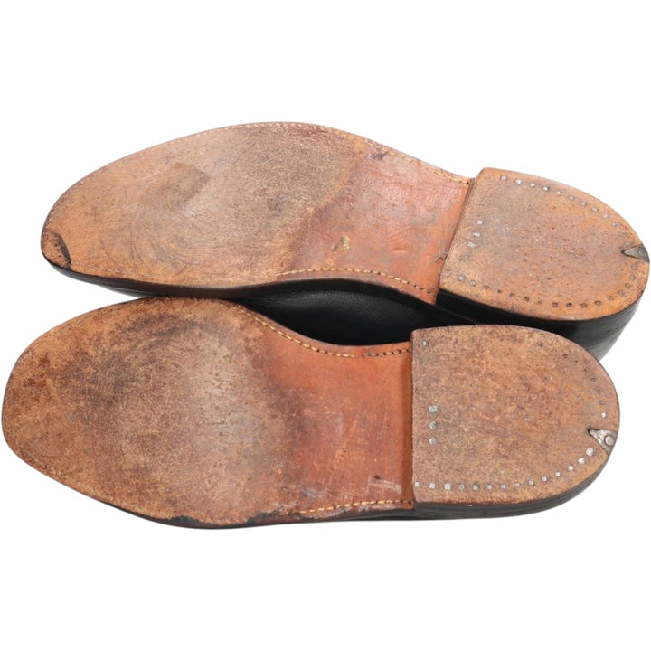 British Walkers Plain Toe Shoes, Made in USA, Size 85 Men's 26.5cm genuine leather black type Vintage Second Hand