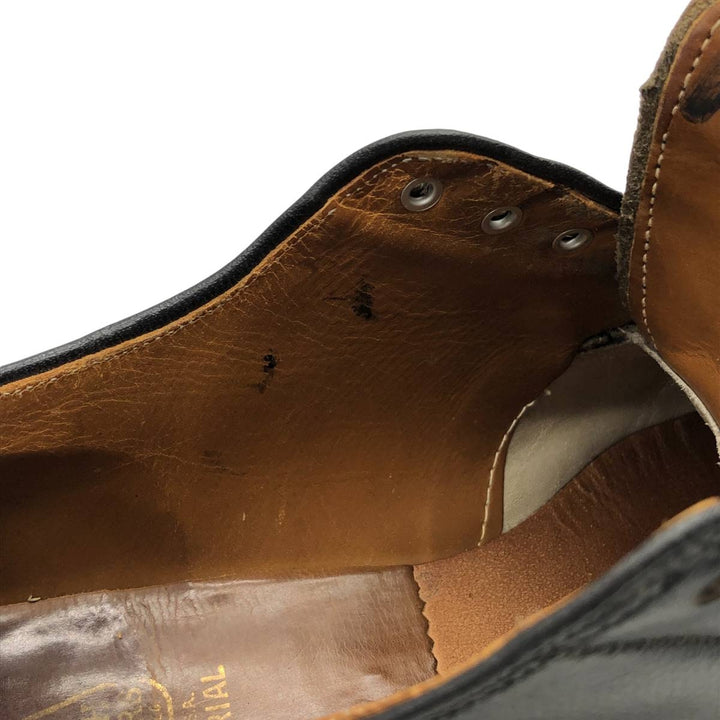 British Walkers Plain Toe Shoes, Made in USA, Size 85 Men's 26.5cm genuine leather black type Vintage Second Hand