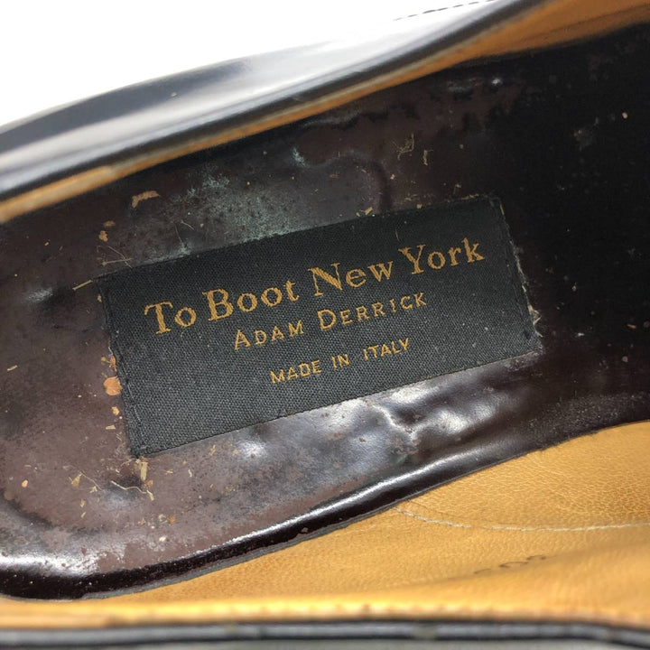 To Boot New York Adam Derrick Square Toe U-Tip Shoes, Made in Italy, Size 10 (Men's Size 11) /saa014017 Men's 28.0cm genuine leather black type Vintage Second Hand