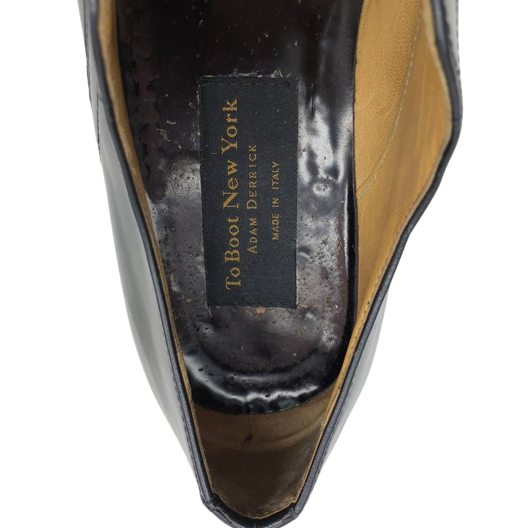 To Boot New York Adam Derrick Square Toe U-Tip Shoes, Made in Italy, Size 10 (Men's Size 11) /saa014017 Men's 28.0cm genuine leather black type Vintage Second Hand