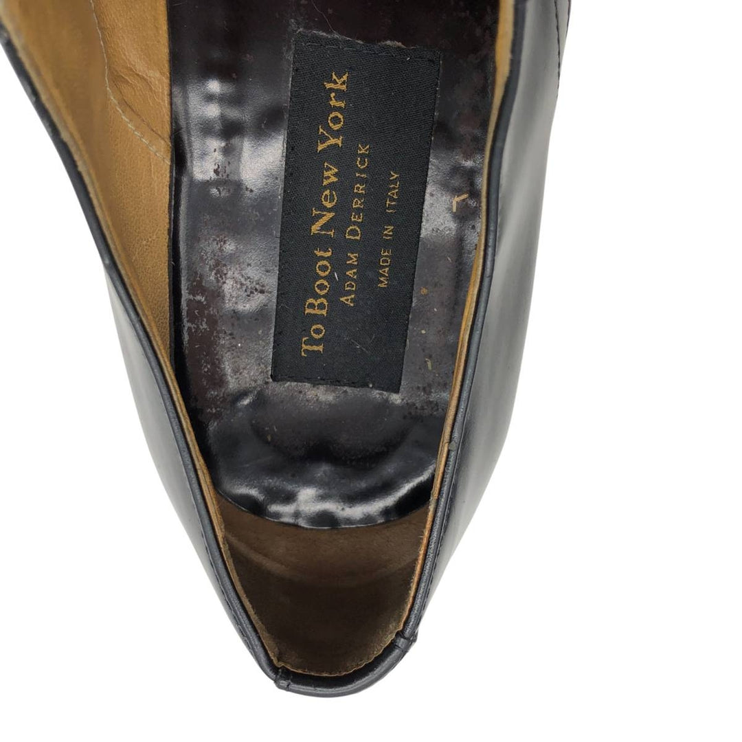 To Boot New York Adam Derrick Square Toe U-Tip Shoes, Made in Italy, Size 10 (Men's Size 11) /saa014017 Men's 28.0cm genuine leather black type Vintage Second Hand