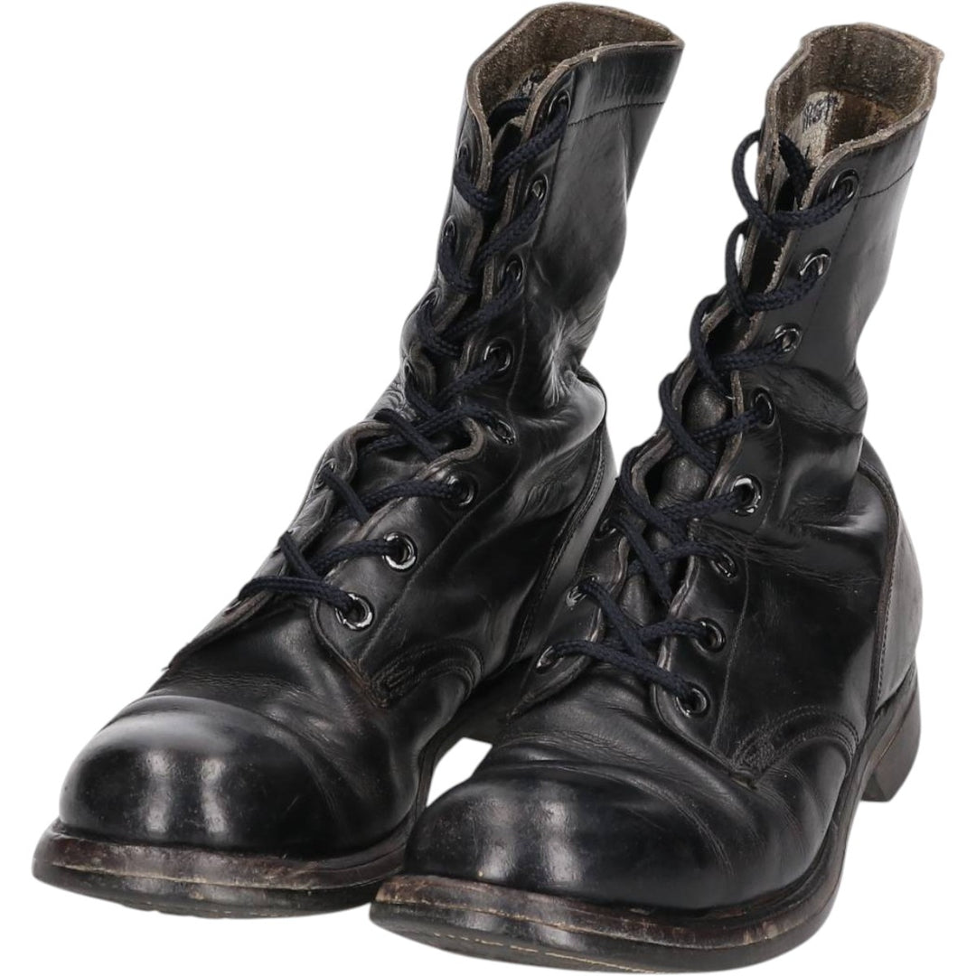 Vintage 1960s US Army Steel Toe Military Boots, Size 8, Men's, 10.2" (Saa014037) Men's 26.0cm genuine leather black type Vintage Second Hand