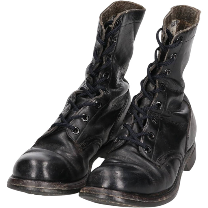 Vintage 1960s US Army Steel Toe Military Boots, Size 8, Men's, 10.2" (Saa014037) Men's 26.0cm genuine leather black type Vintage Second Hand