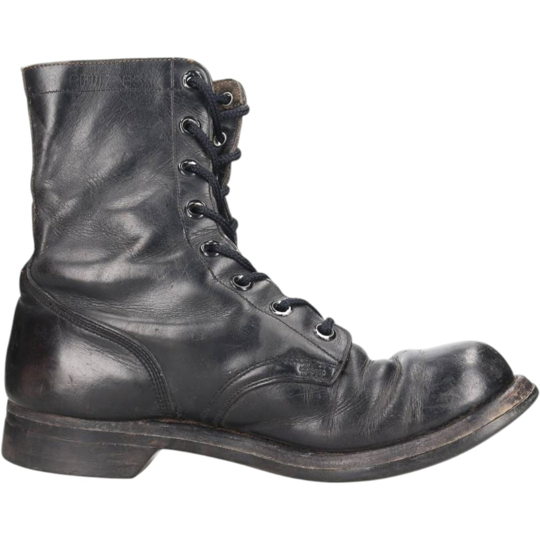Vintage 1960s US Army Steel Toe Military Boots, Size 8, Men's, 10.2" (Saa014037) Men's 26.0cm genuine leather black type Vintage Second Hand