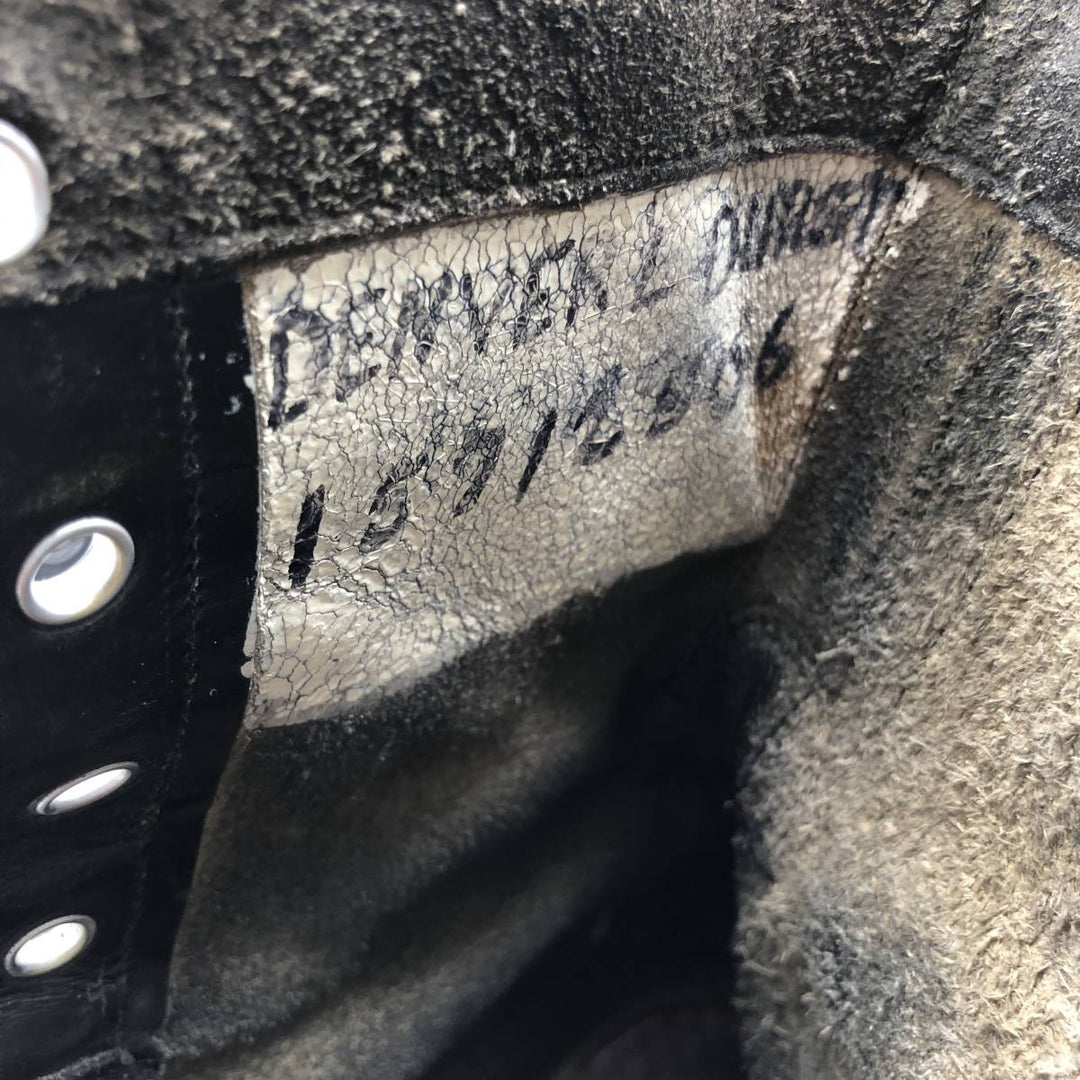 Vintage 1960s US Army Steel Toe Military Boots, Size 8, Men's, 10.2" (Saa014037) Men's 26.0cm genuine leather black type Vintage Second Hand