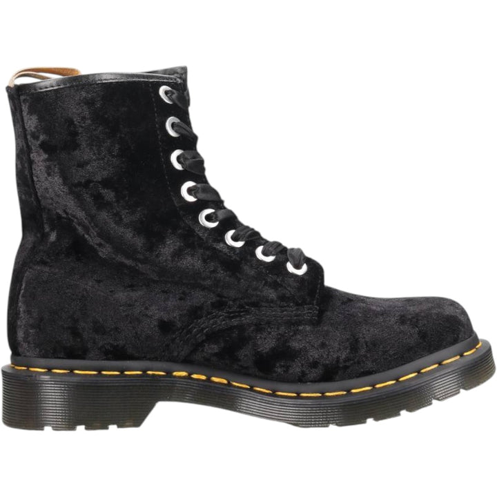 Mint condition Dr. Martens 1460 Vegan Velvet 8-Eye Boots, Size 6 Women's 25.0cm unclear black type Vintage Second Hand