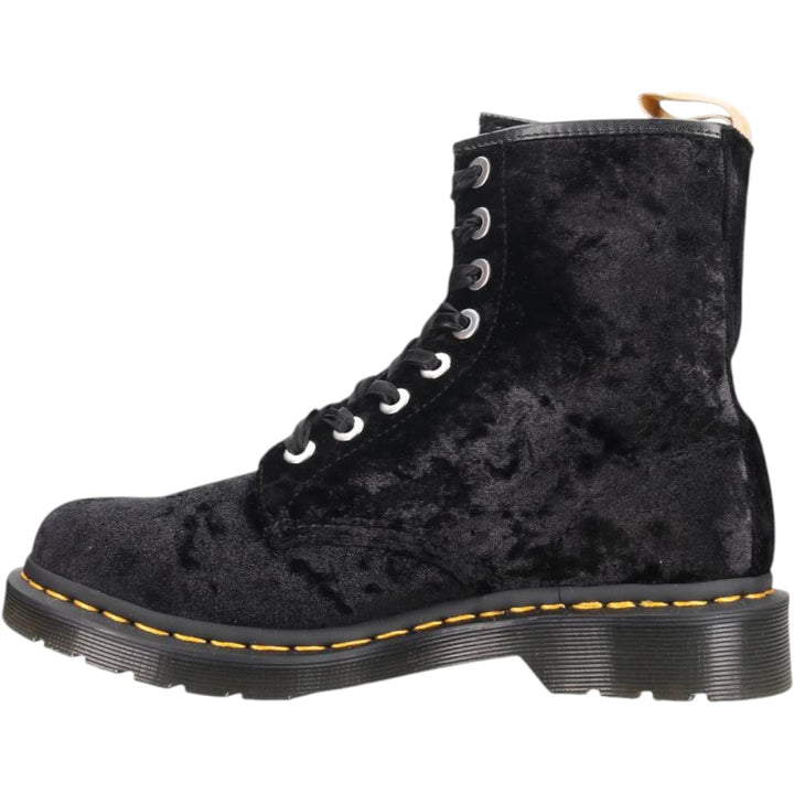Mint condition Dr. Martens 1460 Vegan Velvet 8-Eye Boots, Size 6 Women's 25.0cm unclear black type Vintage Second Hand