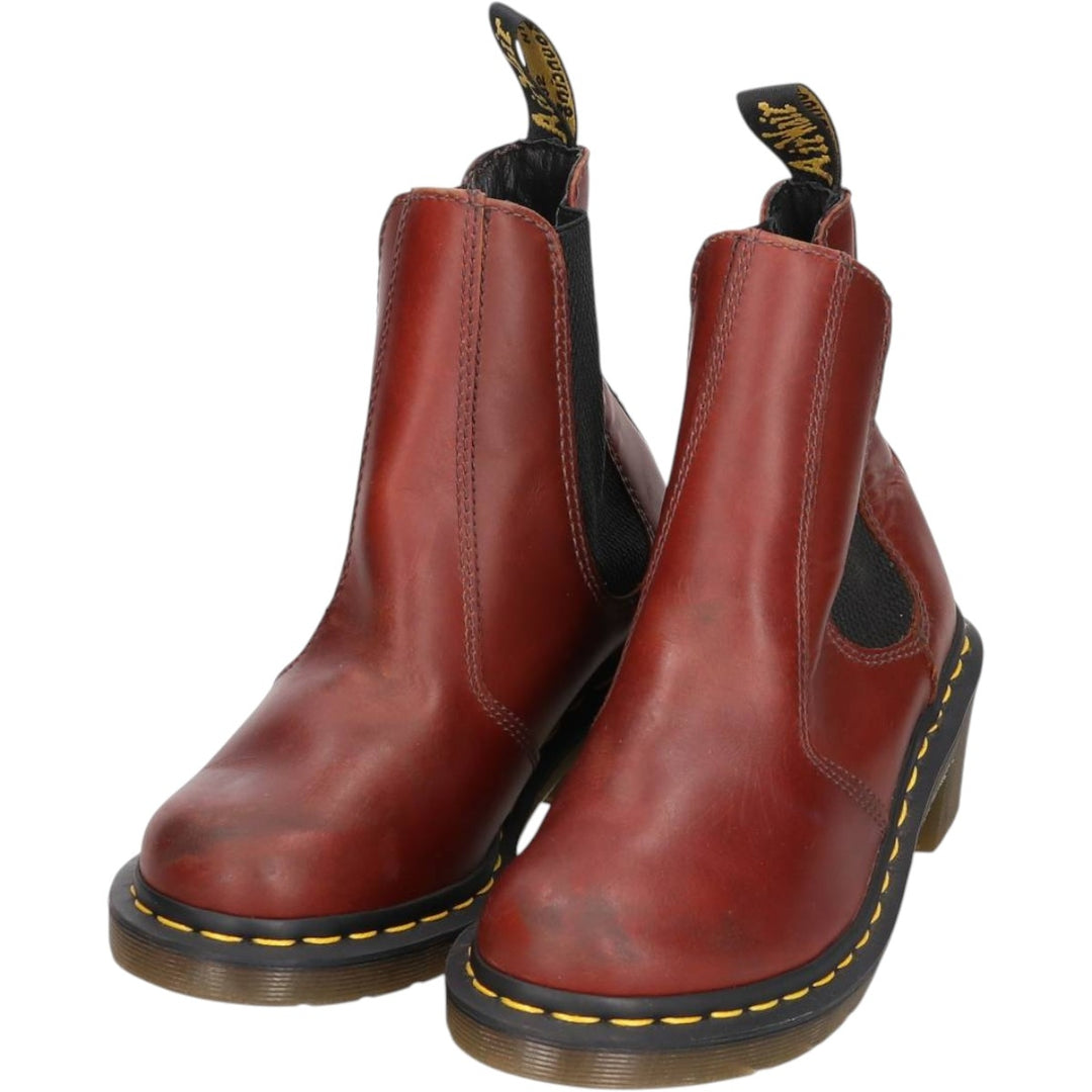 Dr. Martens CADENCE platform boots with side gore, size 4 Women's 23.0cm unclear red type reddish brown Vintage Second Hand