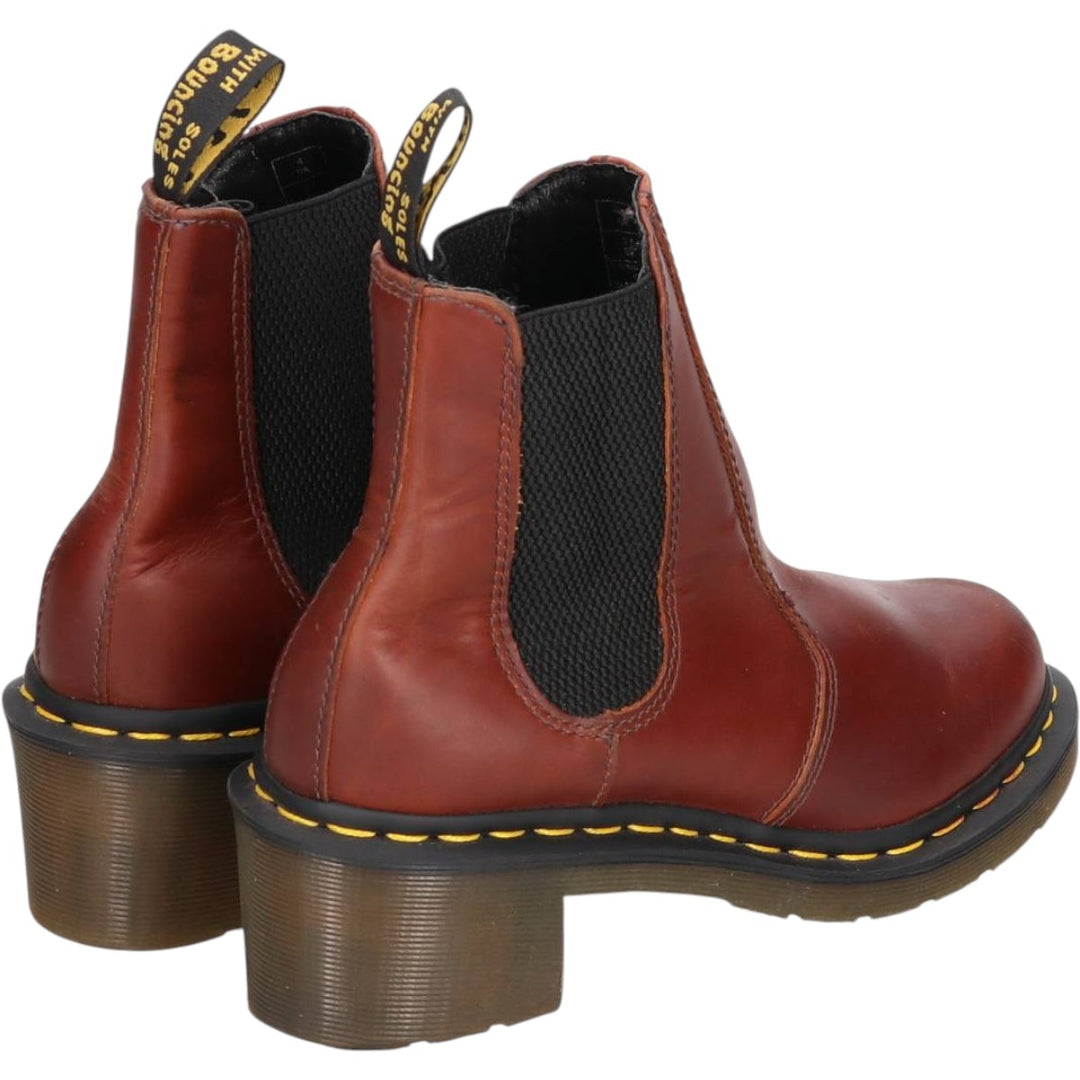 Dr. Martens CADENCE platform boots with side gore, size 4 Women's 23.0cm unclear red type reddish brown Vintage Second Hand