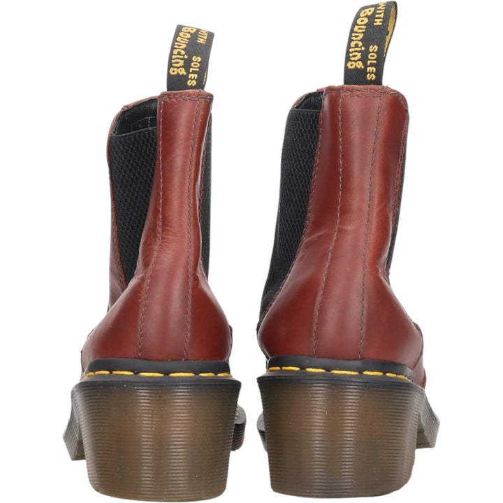 Dr. Martens CADENCE platform boots with side gore, size 4 Women's 23.0cm unclear red type reddish brown Vintage Second Hand