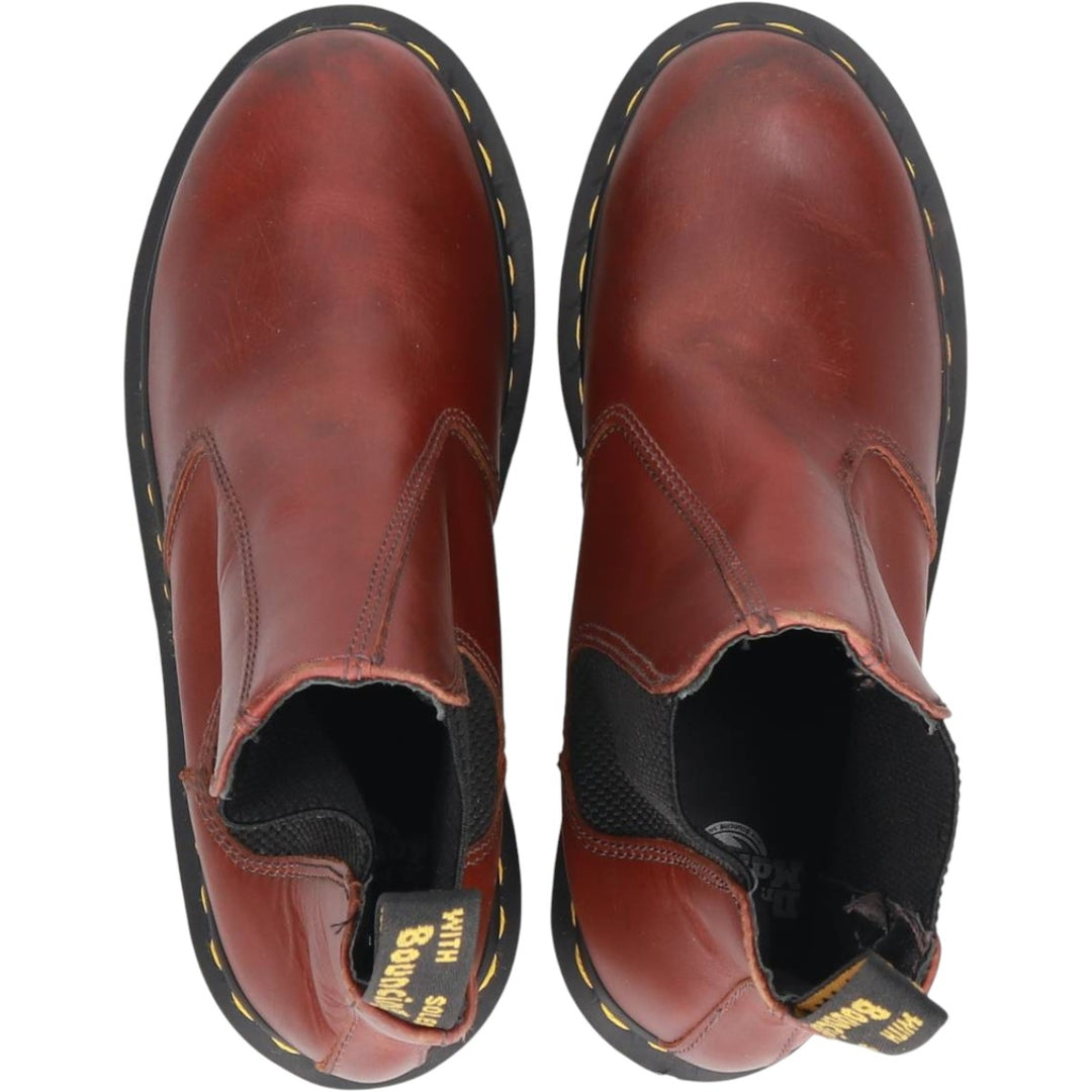 Dr. Martens CADENCE platform boots with side gore, size 4 Women's 23.0cm unclear red type reddish brown Vintage Second Hand