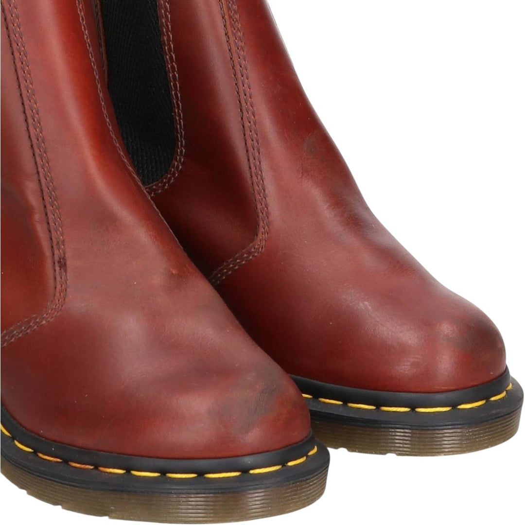 Dr. Martens CADENCE platform boots with side gore, size 4 Women's 23.0cm unclear red type reddish brown Vintage Second Hand
