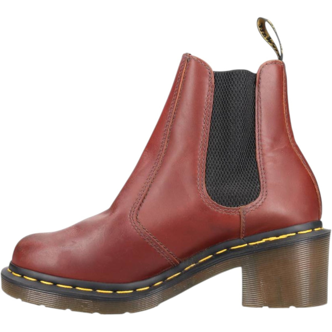 Dr. Martens CADENCE platform boots with side gore, size 4 Women's 23.0cm unclear red type reddish brown Vintage Second Hand