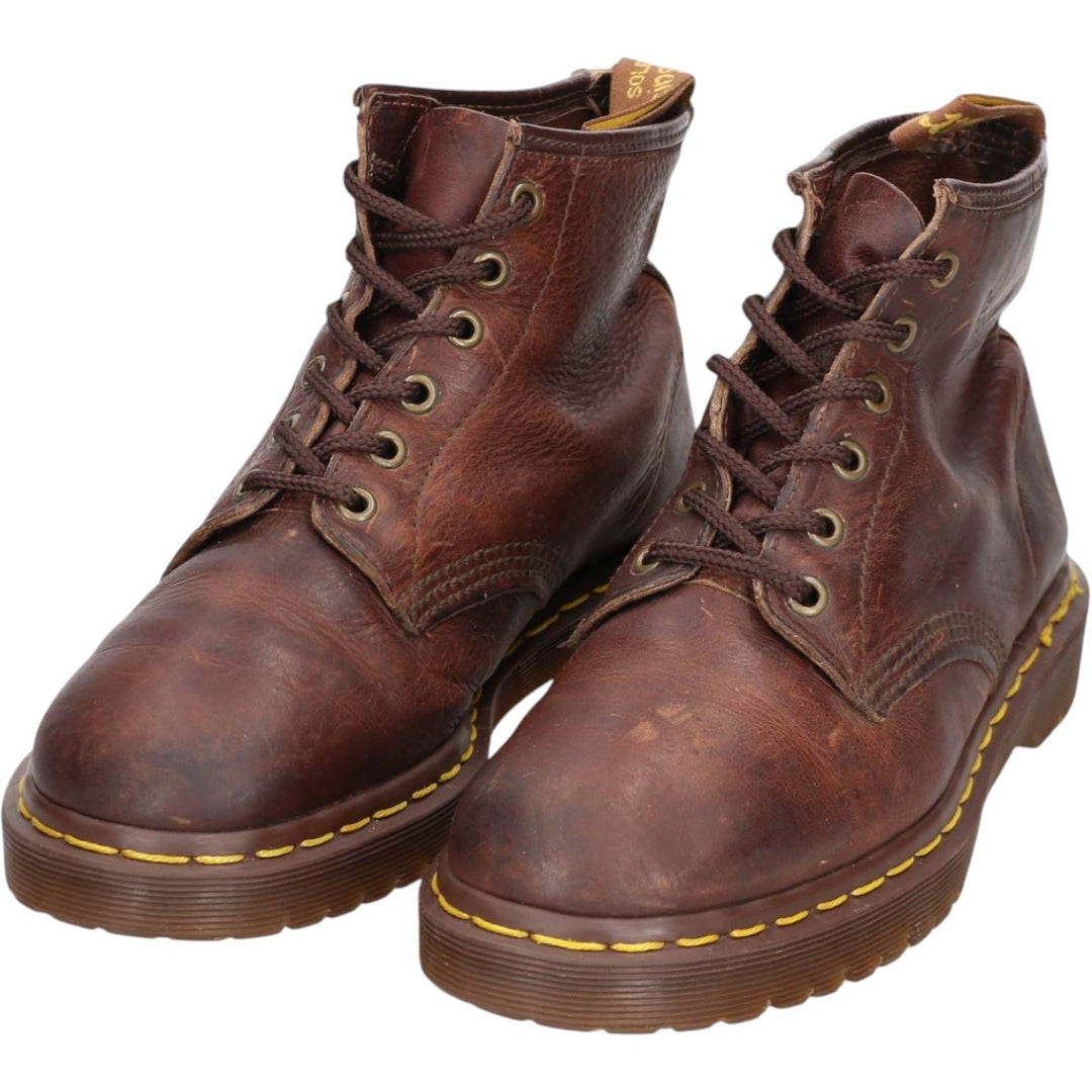 Dr. Martens 6-hole boots made in the UK Men's 25.0cm genuine leather brown type Vintage Second Hand