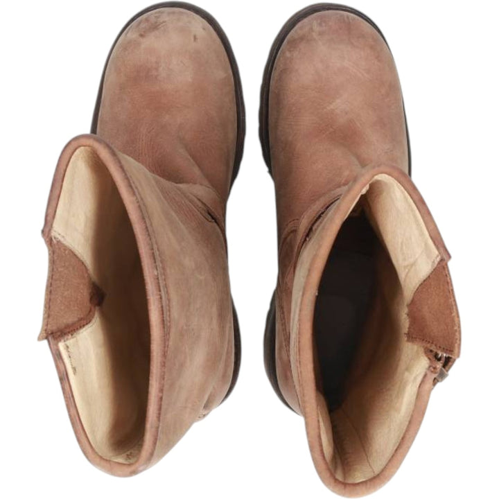 Sancho engineer boots, size 40, made in Spain Men's 26.0cm genuine leather beige type brown Vintage Second Hand