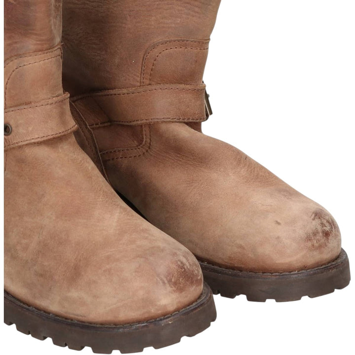 Sancho engineer boots, size 40, made in Spain Men's 26.0cm genuine leather beige type brown Vintage Second Hand