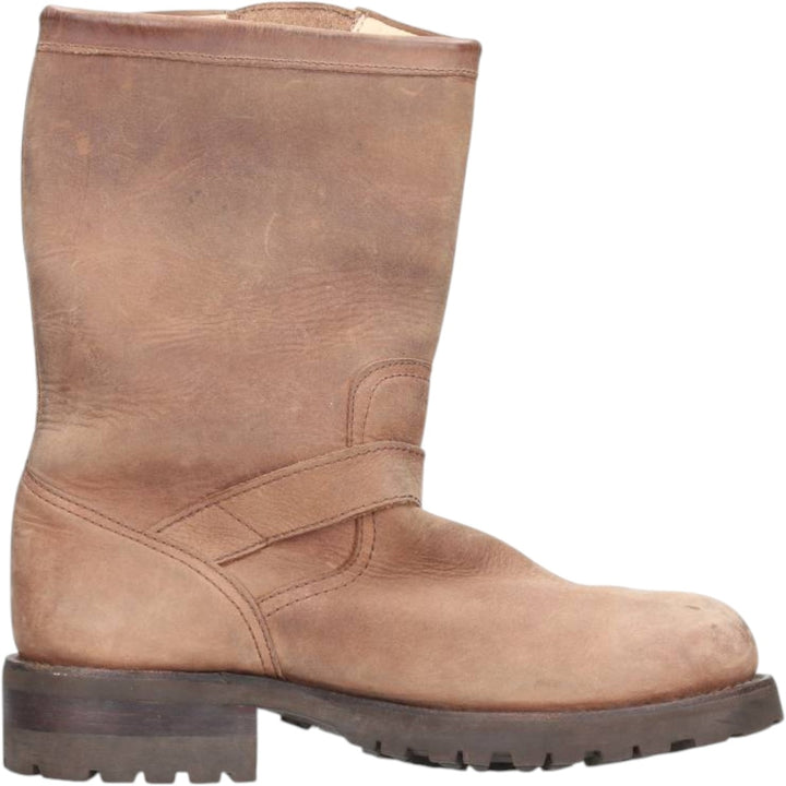 Sancho engineer boots, size 40, made in Spain Men's 26.0cm genuine leather beige type brown Vintage Second Hand