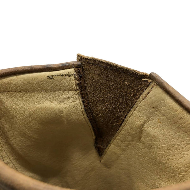 Sancho engineer boots, size 40, made in Spain Men's 26.0cm genuine leather beige type brown Vintage Second Hand