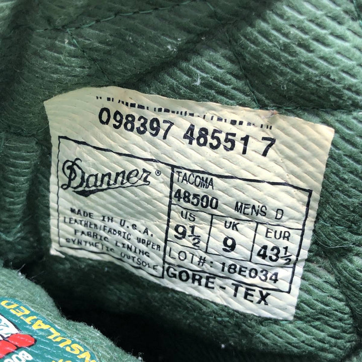 Danner Tacoma 48500 GORE-TEX Work Boots, Made in USA, Size 9 1/2 Men's 27.5cm unclear brown type Vintage Second Hand