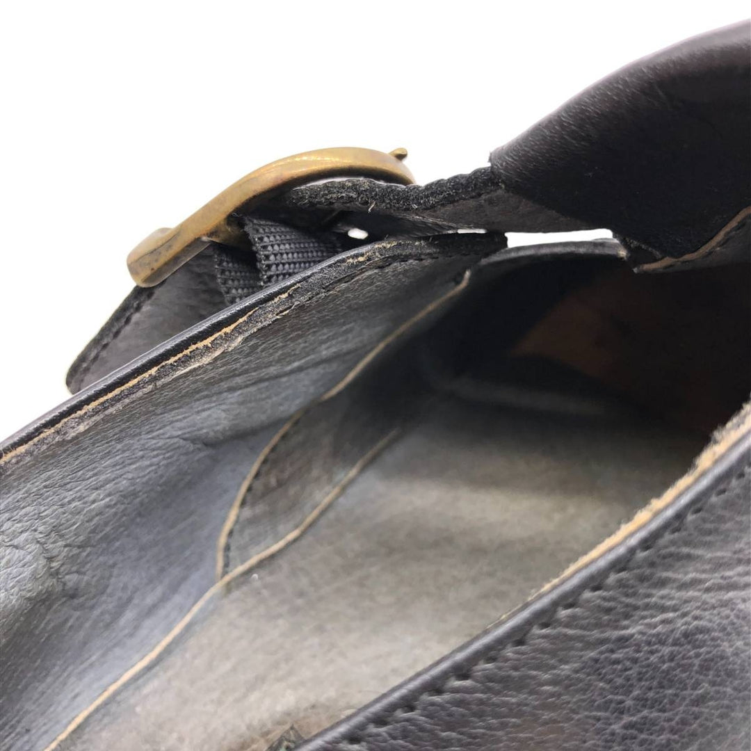 ENZO BARETTI Braided Monk Strap Shoes, Size 43, Men's, 10.4" (equivalent) /saa014061 Men's 26.5cm genuine leather black type Vintage Second Hand