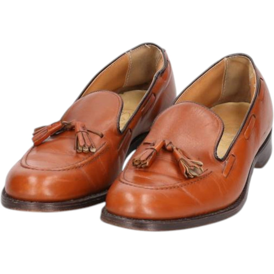 D'Camm Ltd V-Cleat Tassel Loafers, Men's, Size 10.4", Vintage /saa014063 Men's 26.5cm genuine leather Camel type Vintage Second Hand