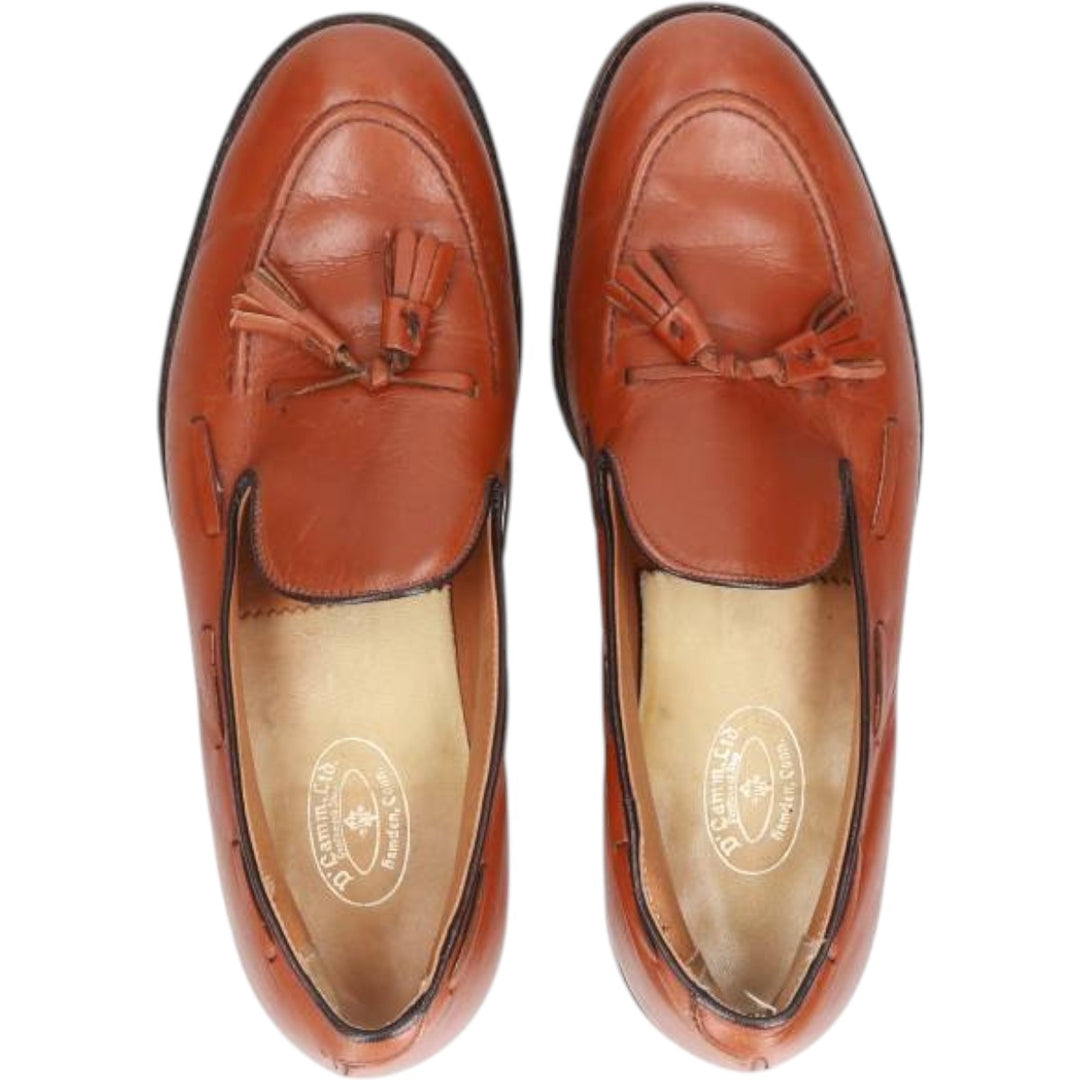 D'Camm Ltd V-Cleat Tassel Loafers, Men's, Size 10.4", Vintage /saa014063 Men's 26.5cm genuine leather Camel type Vintage Second Hand