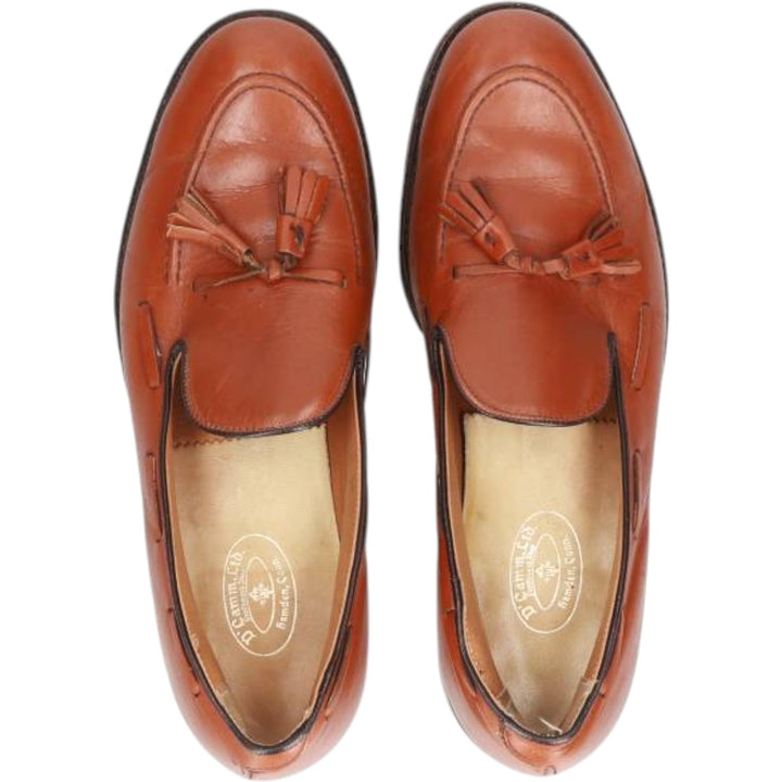 D'Camm Ltd V-Cleat Tassel Loafers, Men's, Size 10.4", Vintage /saa014063 Men's 26.5cm genuine leather Camel type Vintage Second Hand