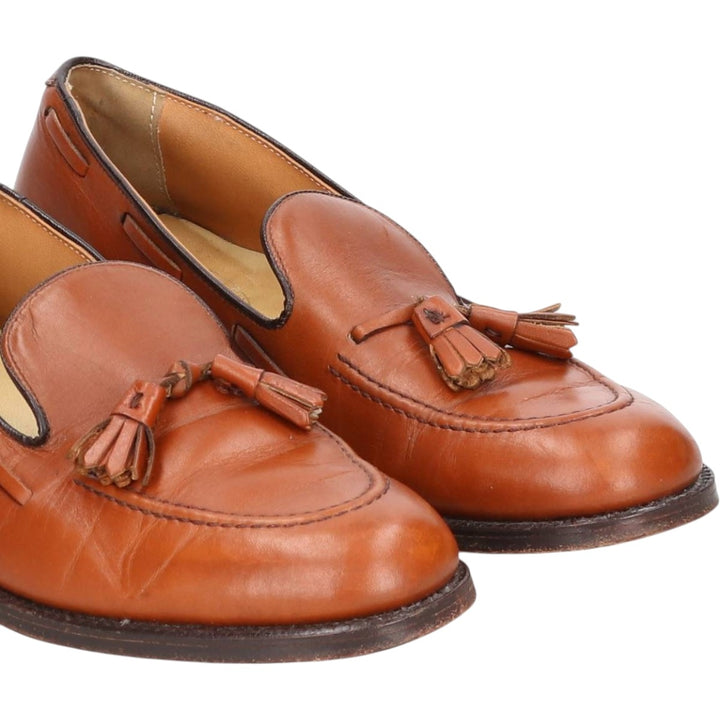 D'Camm Ltd V-Cleat Tassel Loafers, Men's, Size 10.4", Vintage /saa014063 Men's 26.5cm genuine leather Camel type Vintage Second Hand