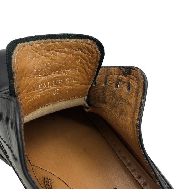 Bostonian METRO FLEX Straight Tip Shoes, Made in Italy, Size 9 1/2 Men's 27.5cm genuine leather black type Vintage Second Hand