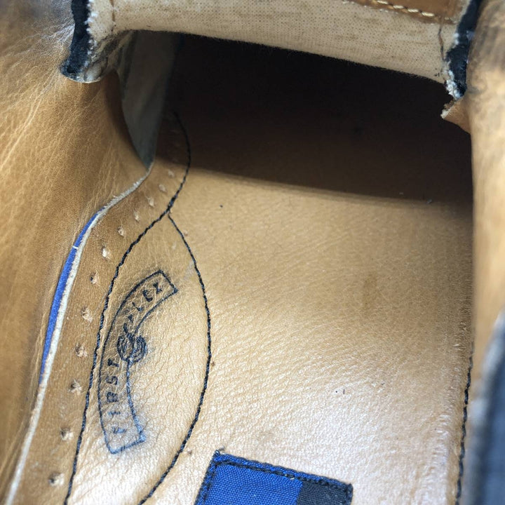 Bostonian METRO FLEX Straight Tip Shoes, Made in Italy, Size 9 1/2 Men's 27.5cm genuine leather black type Vintage Second Hand