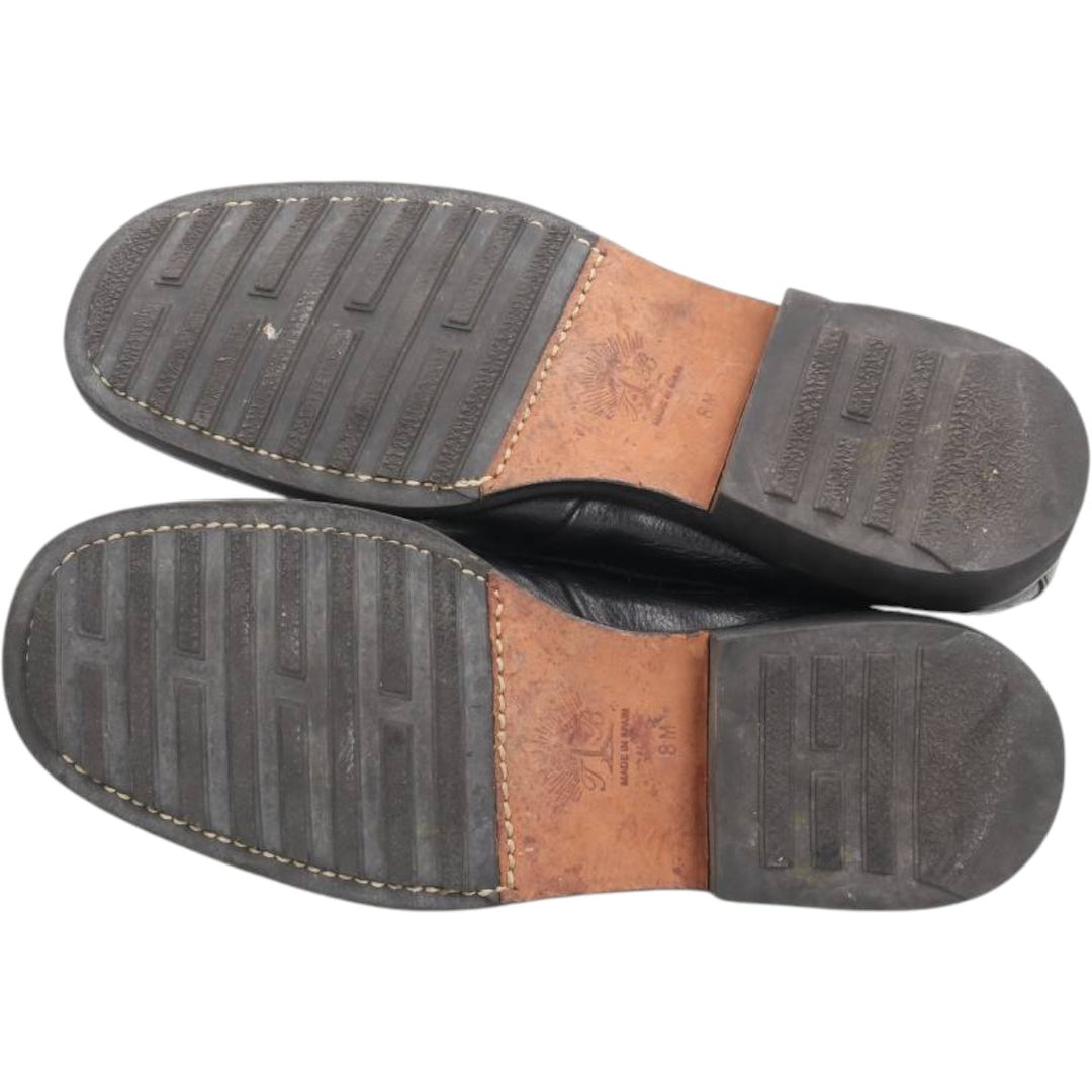 Tommy Bahama Plain Toe Shoes, Made in Spain, Size 8M Men's 26.5cm genuine leather black type Vintage Second Hand