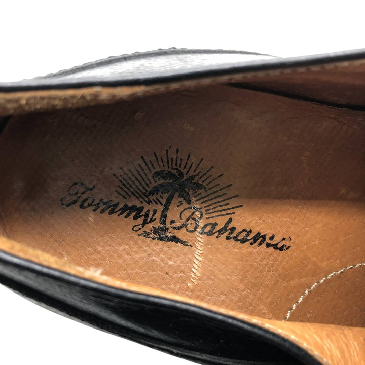 Tommy Bahama Plain Toe Shoes, Made in Spain, Size 8M Men's 26.5cm genuine leather black type Vintage Second Hand
