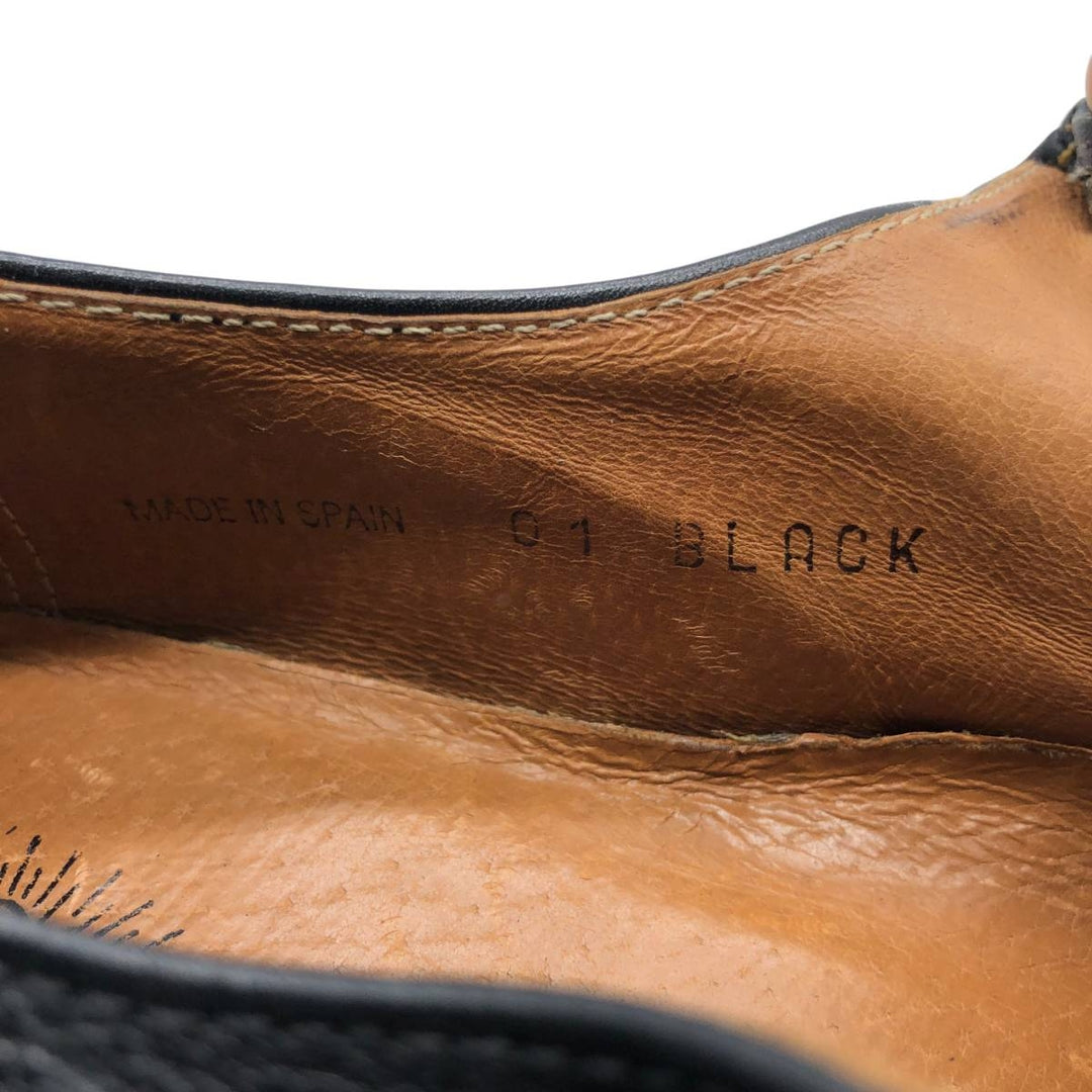 Tommy Bahama Plain Toe Shoes, Made in Spain, Size 8M Men's 26.5cm genuine leather black type Vintage Second Hand