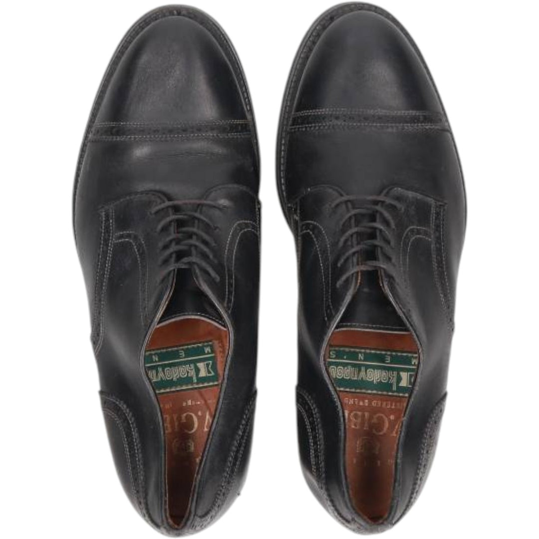 W.GIBBS Straight Tip Shoes Made in Italy Size 40 Men's 26.0cm genuine leather black type Vintage Second Hand
