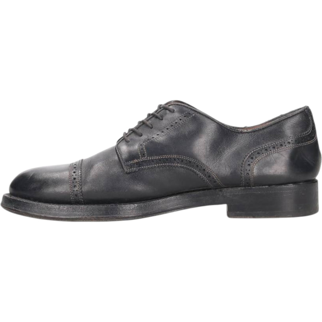 W.GIBBS Straight Tip Shoes Made in Italy Size 40 Men's 26.0cm genuine leather black type Vintage Second Hand