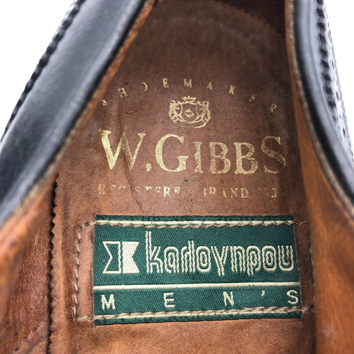 W.GIBBS Straight Tip Shoes Made in Italy Size 40 Men's 26.0cm genuine leather black type Vintage Second Hand