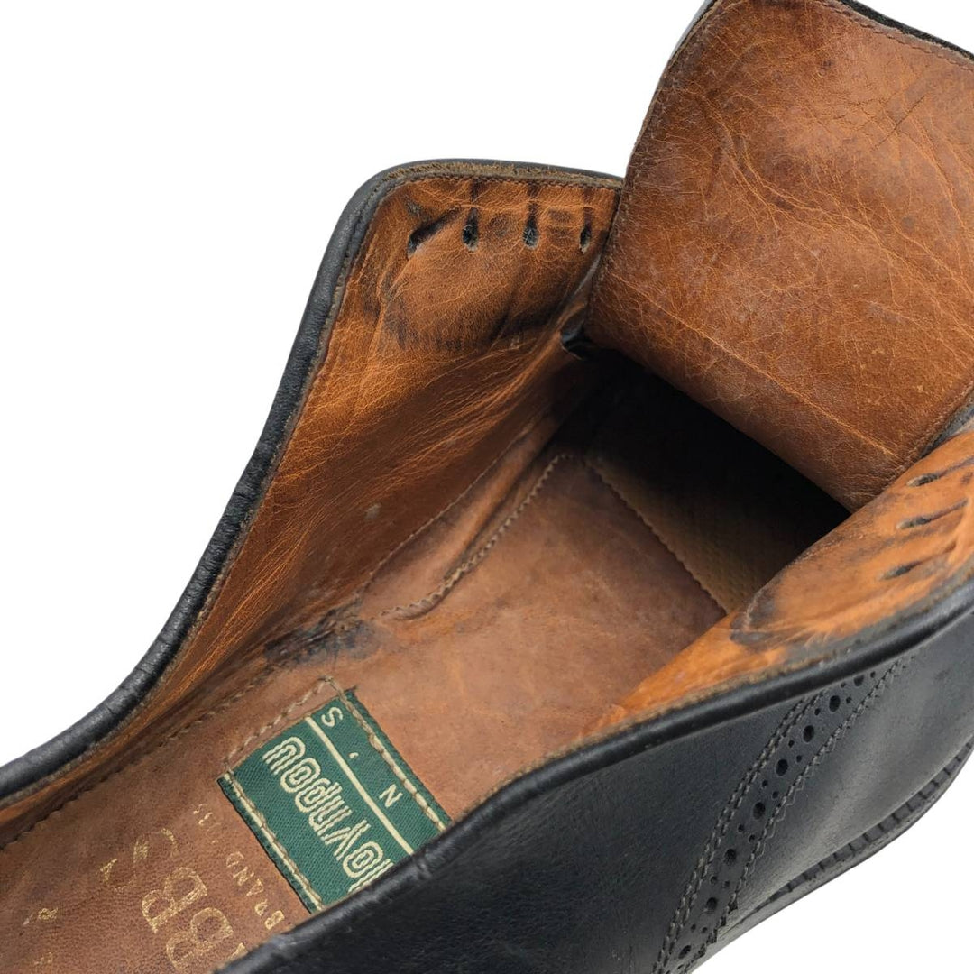 W.GIBBS Straight Tip Shoes Made in Italy Size 40 Men's 26.0cm genuine leather black type Vintage Second Hand