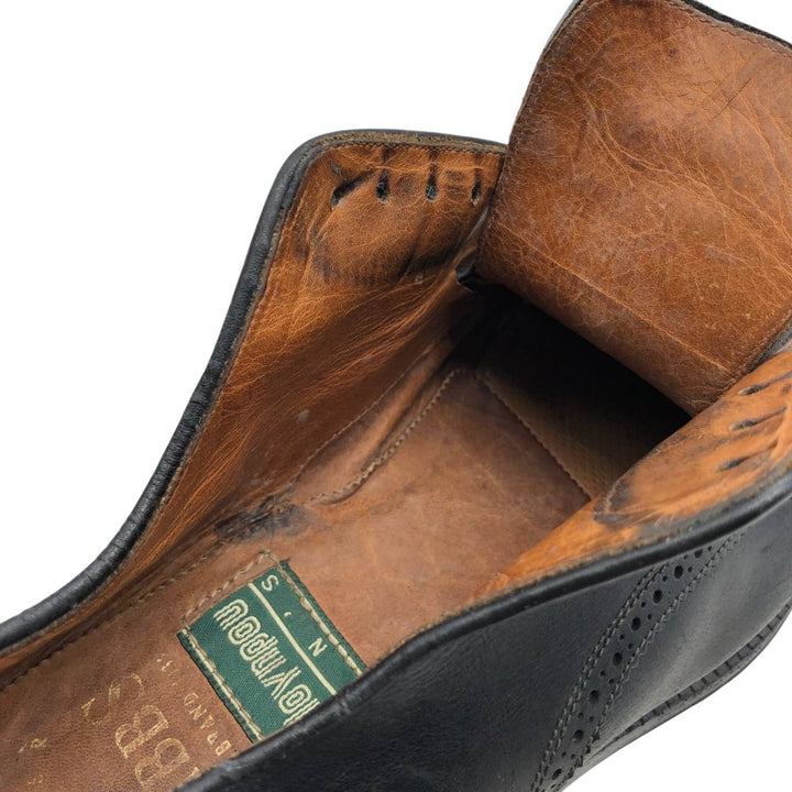W.GIBBS Straight Tip Shoes Made in Italy Size 40 Men's 26.0cm genuine leather black type Vintage Second Hand