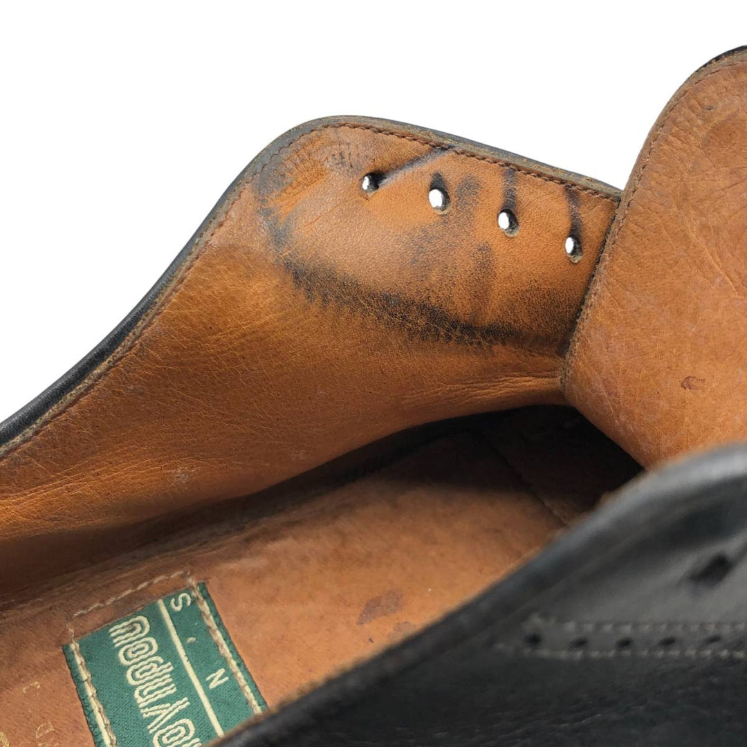 W.GIBBS Straight Tip Shoes Made in Italy Size 40 Men's 26.0cm genuine leather black type Vintage Second Hand