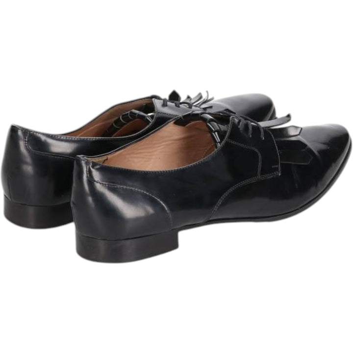 J.Crew Quilted Plain Toe Shoes, Made in Italy, Size 12, Men's, Size 11.8" (saa014087) Men's 30.0cm genuine leather black type Vintage Second Hand