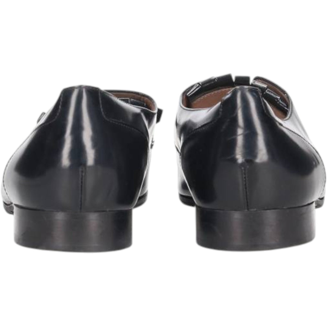 J.Crew Quilted Plain Toe Shoes, Made in Italy, Size 12, Men's, Size 11.8" (saa014087) Men's 30.0cm genuine leather black type Vintage Second Hand