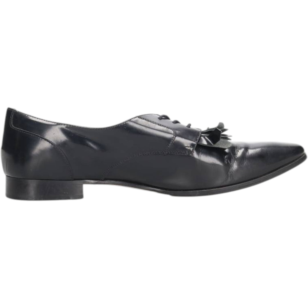 J.Crew Quilted Plain Toe Shoes, Made in Italy, Size 12, Men's, Size 11.8" (saa014087) Men's 30.0cm genuine leather black type Vintage Second Hand