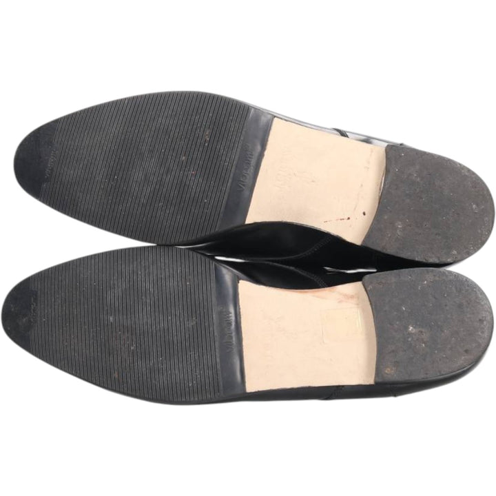 J.Crew Quilted Plain Toe Shoes, Made in Italy, Size 12, Men's, Size 11.8" (saa014087) Men's 30.0cm genuine leather black type Vintage Second Hand