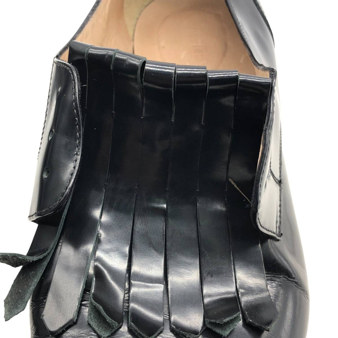 J.Crew Quilted Plain Toe Shoes, Made in Italy, Size 12, Men's, Size 11.8" (saa014087) Men's 30.0cm genuine leather black type Vintage Second Hand