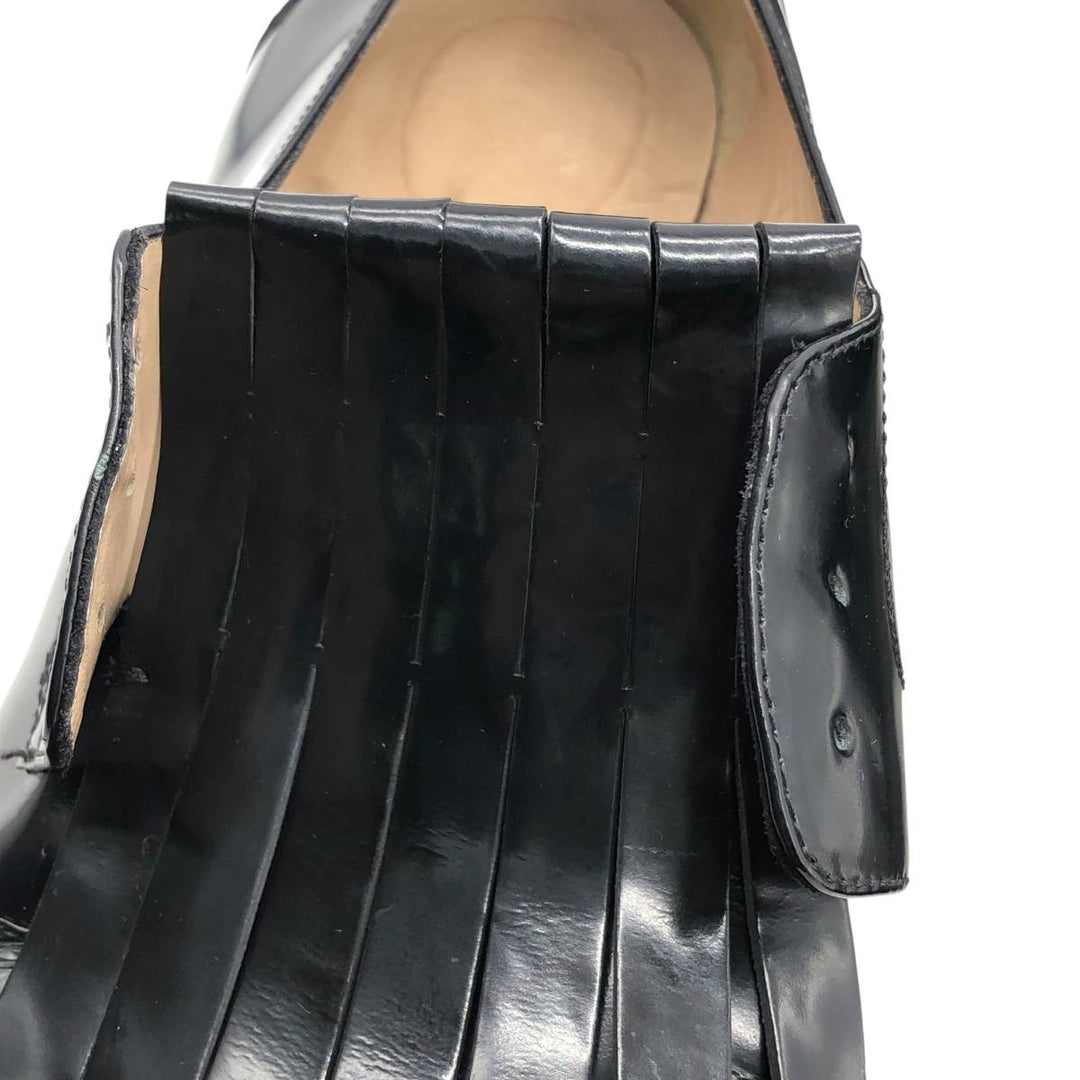 J.Crew Quilted Plain Toe Shoes, Made in Italy, Size 12, Men's, Size 11.8" (saa014087) Men's 30.0cm genuine leather black type Vintage Second Hand