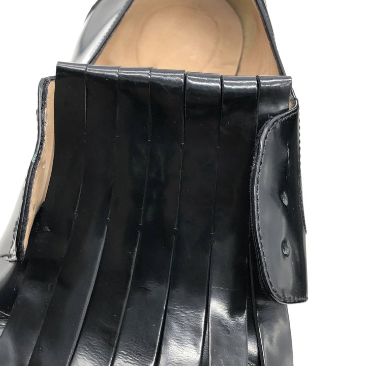 J.Crew Quilted Plain Toe Shoes, Made in Italy, Size 12, Men's, Size 11.8" (saa014087) Men's 30.0cm genuine leather black type Vintage Second Hand