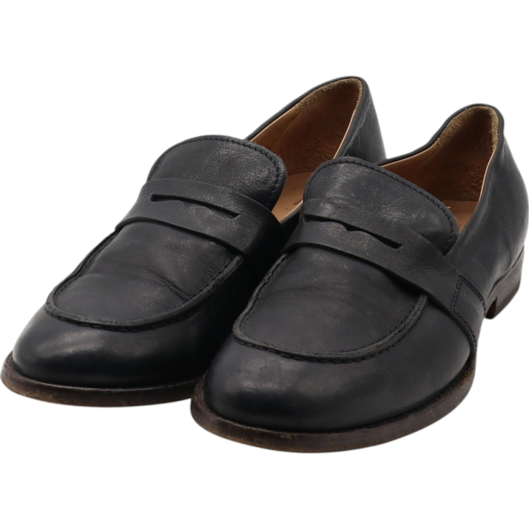 MOMA coin loafers made in Italy 39 1/2 Women's 24.5cm genuine leather black type Vintage Second Hand