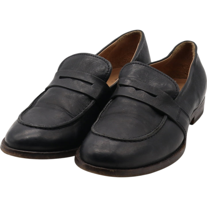 MOMA coin loafers made in Italy 39 1/2 Women's 24.5cm genuine leather black type Vintage Second Hand